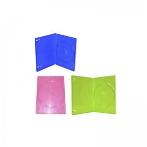 Pack de 10 caixas DVD 7mm Single (Verde / Rosa / Azul)